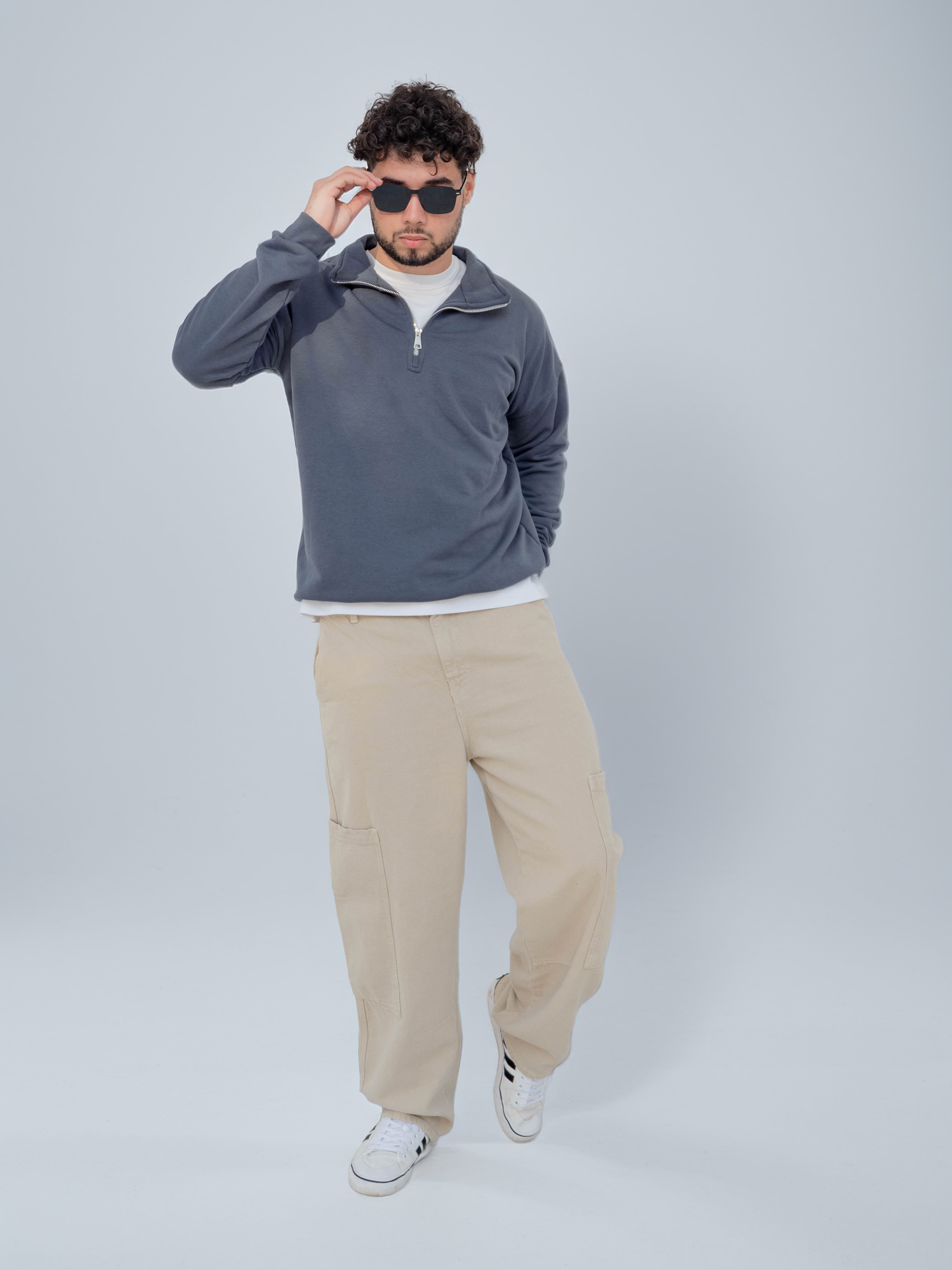 Grey Half-Zip Sweater preview