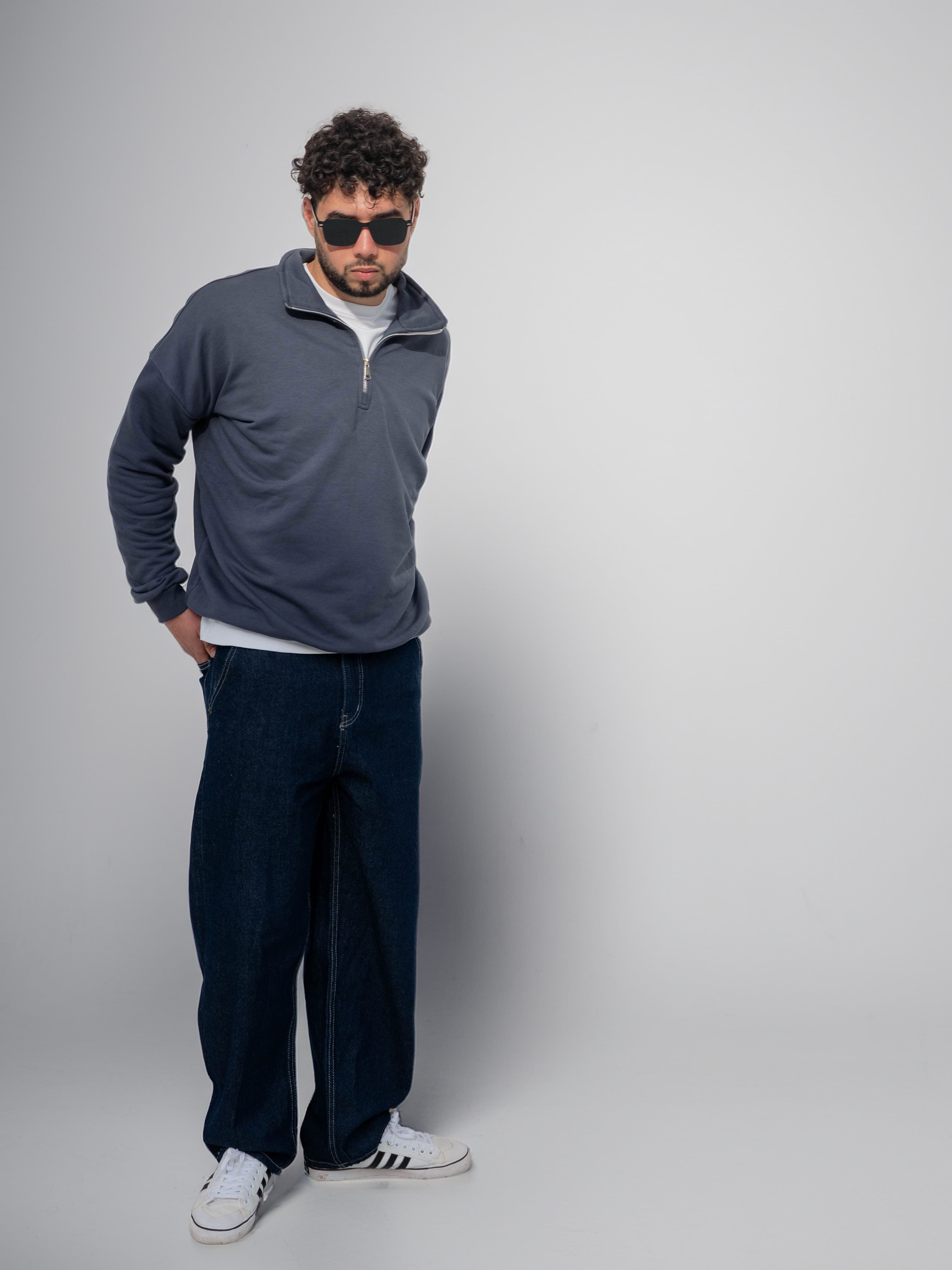 Grey Half-Zip Sweater preview